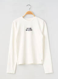 T-shirt coupe cintrée manches longues blanc GARCIA fille