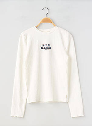 T-shirt coupe cintrée manches longues blanc GARCIA fille