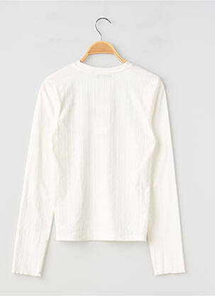 T-shirt coupe cintrée manches longues blanc GARCIA fille