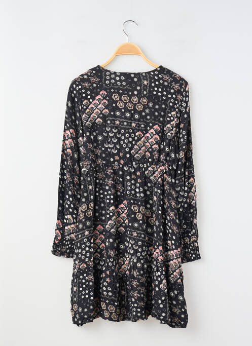 Robe courte tissage popeline manches longues noir GARCIA fille
