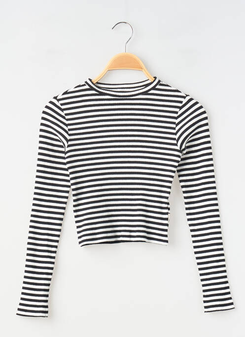 T-shirt coupe cintrée manches longues noir GARCIA fille
