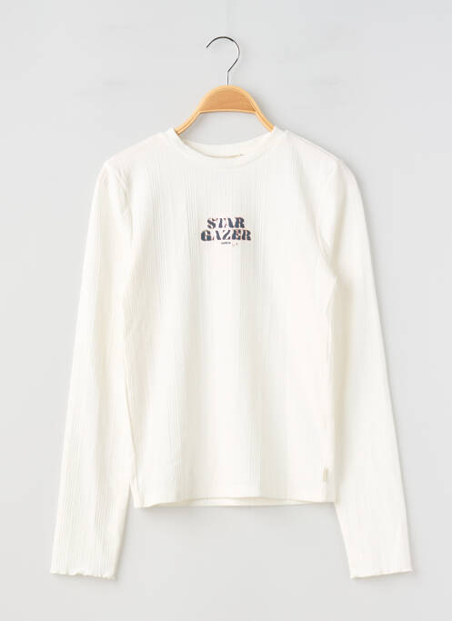 T-shirt coupe cintrée manches longues blanc GARCIA fille