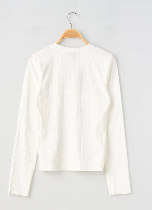 T-shirt coupe cintrée manches longues blanc GARCIA fille