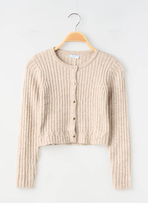 Gilet manches longues beige MAYORAL fille