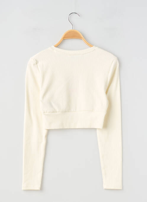 T-shirt coupe cintrée manches longues beige TIFFOSI fille