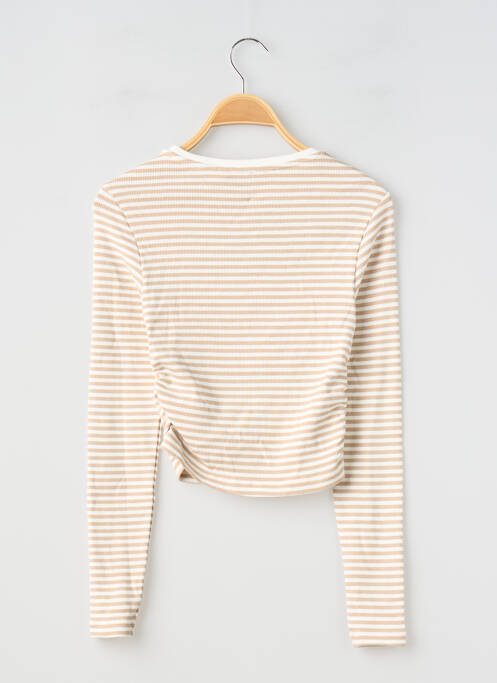 T-shirt coupe cintrée manches longues beige TIFFOSI fille