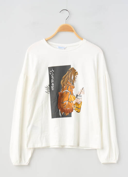 T-shirt blanc MAYORAL fille