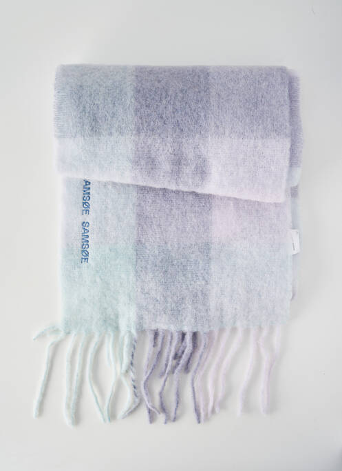 Echarpe imprimé carreaux violet SAMSOE & SAMSOE femme