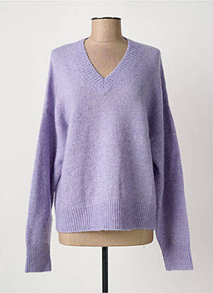 Pull coupe cintrée manches longues violet SECOND FEMALE femme