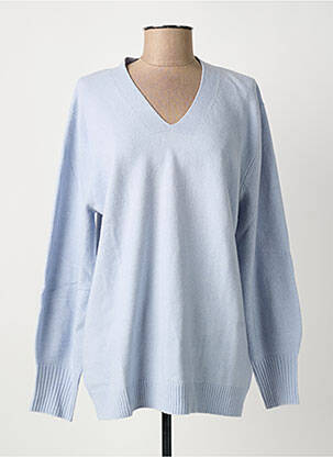 Pull col v manches longues bleu PENN & INK N.Y femme