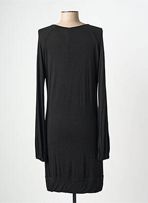 Robe mi-longue manches longues manches longues noir RIVIERES DE LUNE femme