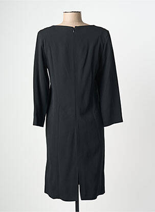 Robe mi-longue manches longues manches longues noir RODIKA femme