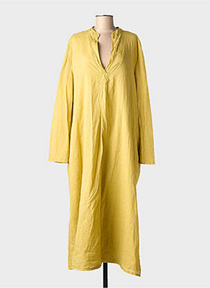 Robe longue manches longues manches longues jaune BANDITAS FROM MARSEILLE femme