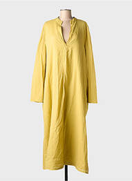 Robe longue manches longues manches longues jaune BANDITAS FROM MARSEILLE femme