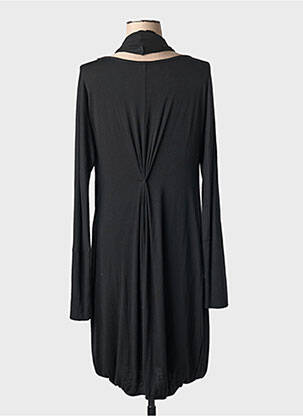 Robe mi-longue coupe fluide manches longues noir PIER ANTONIO GASPARI femme
