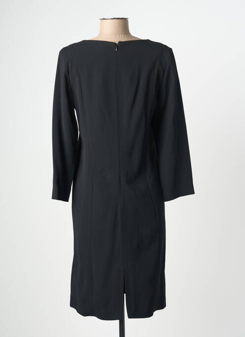 Robe mi-longue manches longues manches longues noir RODIKA femme
