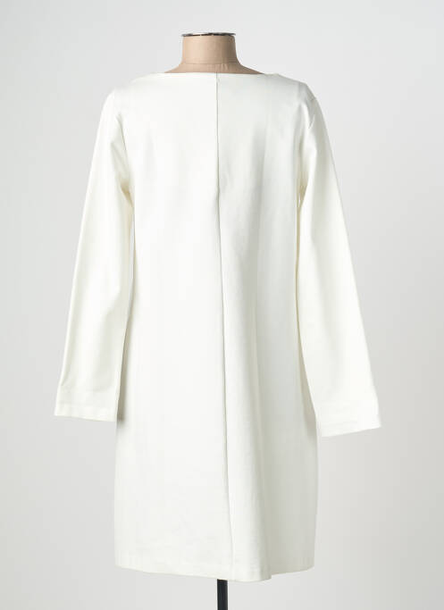 Robe mi-longue manches longues manches longues blanc ORTO BOTANICO femme