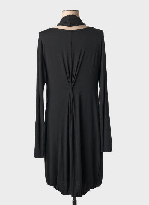 Robe mi-longue coupe fluide manches longues noir PIER ANTONIO GASPARI femme