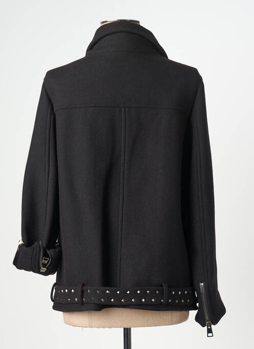 Manteau court coupe droite sans capuche noir BAZAR DELUXE femme