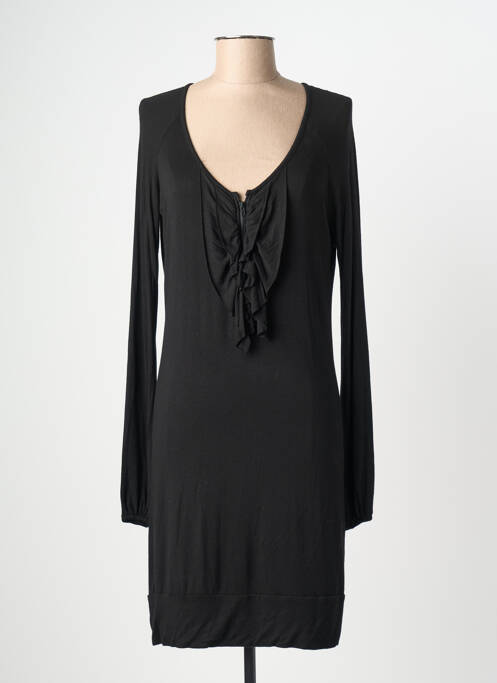 Robe mi-longue noir RIVIERES DE LUNE femme