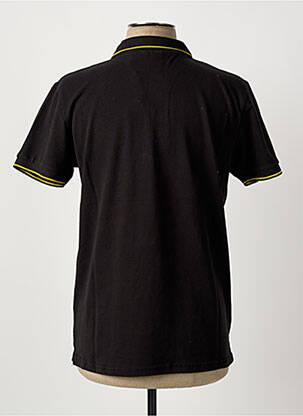 Polo stretch manches courtes noir AMERICAN COLLEGE homme
