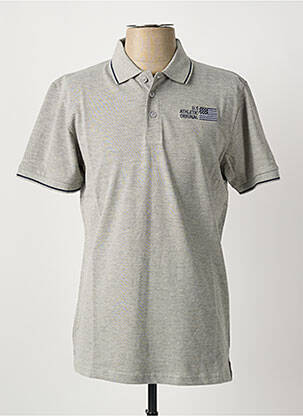 Polo tissage chiné manches courtes gris U.S ATHLETIC homme