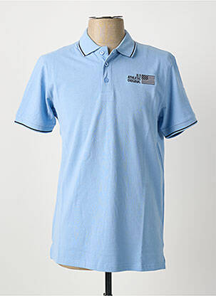 Polo stretch manches courtes bleu U.S ATHLETIC homme