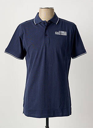 Polo stretch manches courtes bleu fonce U.S ATHLETIC homme