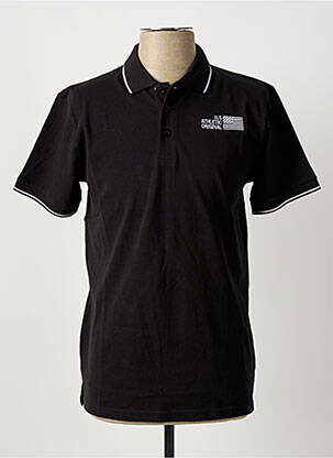 Polo stretch manches courtes noir U.S ATHLETIC homme