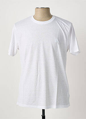 T-shirt broderie manches courtes blanc PIERRE CARDIN homme