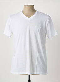 T-shirt broderie manches courtes blanc PIERRE CARDIN homme