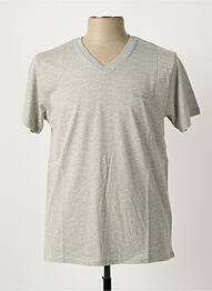 T-shirt broderie manches courtes gris PIERRE CARDIN homme