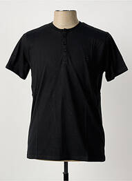 T-shirt broderie manches courtes noir PIERRE CARDIN homme