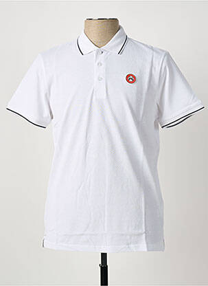 Polo stretch manches courtes blanc U.S ATHLETIC homme