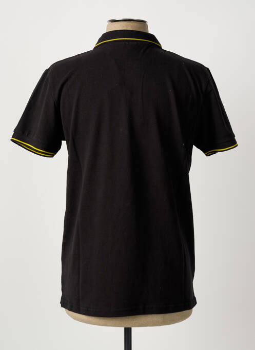 Polo stretch manches courtes noir AMERICAN COLLEGE homme