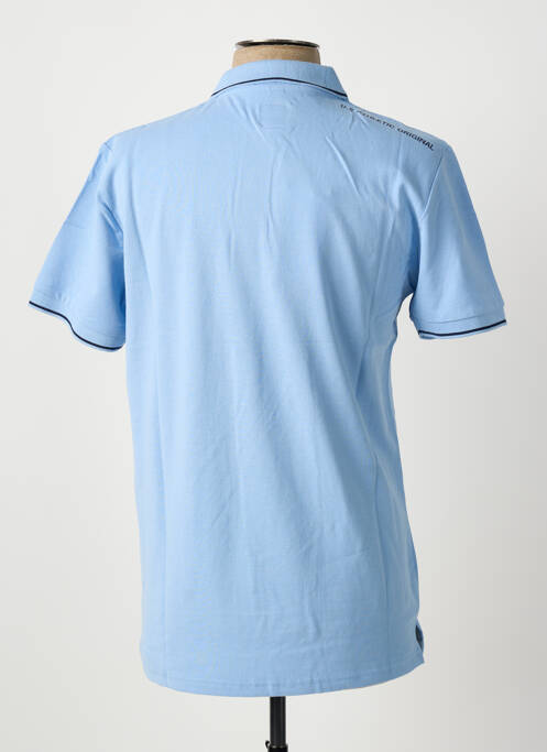 Polo stretch manches courtes bleu U.S ATHLETIC homme