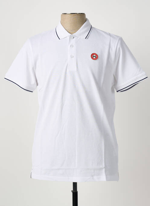 Polo stretch manches courtes blanc U.S ATHLETIC homme