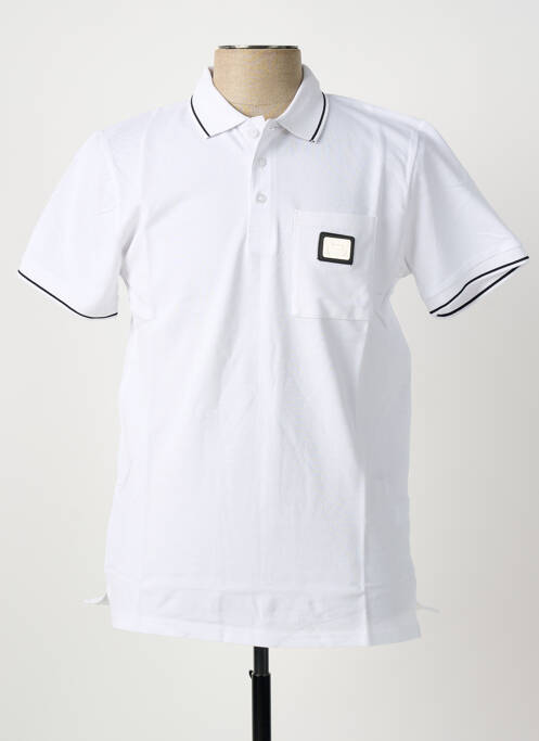 T-shirt broderie manches courtes blanc U.S ATHLETIC homme
