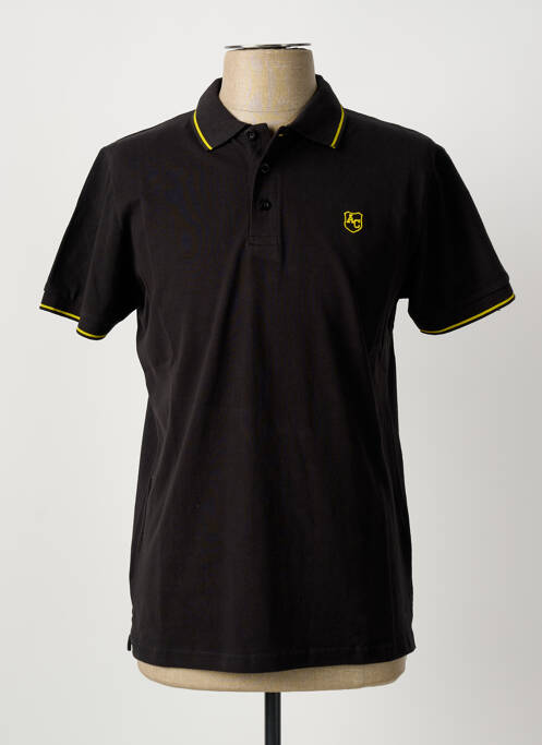 Polo noir AMERICAN COLLEGE homme