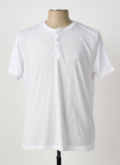 T-shirt broderie manches courtes blanc PIERRE CARDIN homme