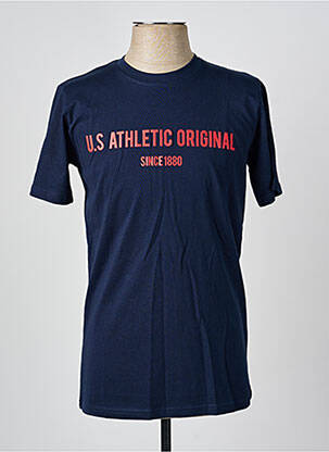 T-shirt stretch manches courtes bleu U.S ATHLETIC homme