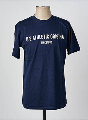 T-shirt stretch manches courtes bleu fonce U.S ATHLETIC homme