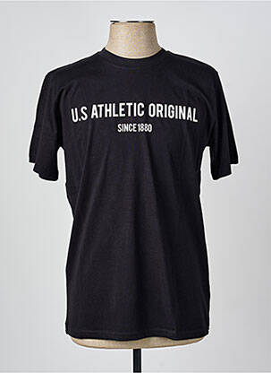 T-shirt stretch manches courtes noir U.S ATHLETIC homme