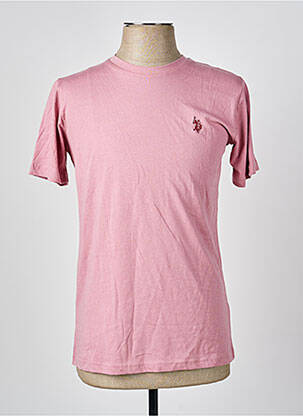 T-shirt broderie manches courtes rose U.S. POLO ASSN homme