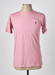 T-shirt broderie manches courtes rose U.S. POLO ASSN homme