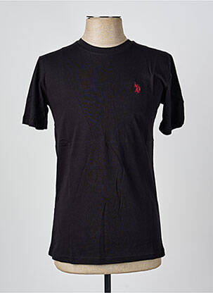 T-shirt stretch manches courtes noir U.S. POLO ASSN homme