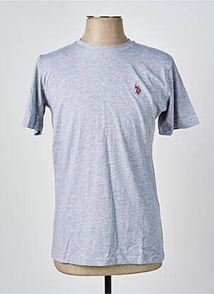 T-shirt broderie manches courtes gris U.S. POLO ASSN homme