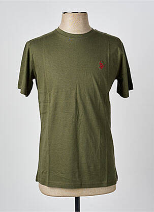 T-shirt stretch manches courtes vert U.S. POLO ASSN homme