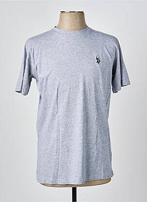 T-shirt broderie manches courtes gris clair U.S. POLO ASSN homme