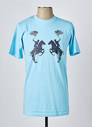 T-shirt stretch manches courtes bleu clair U.S ATHLETIC homme
